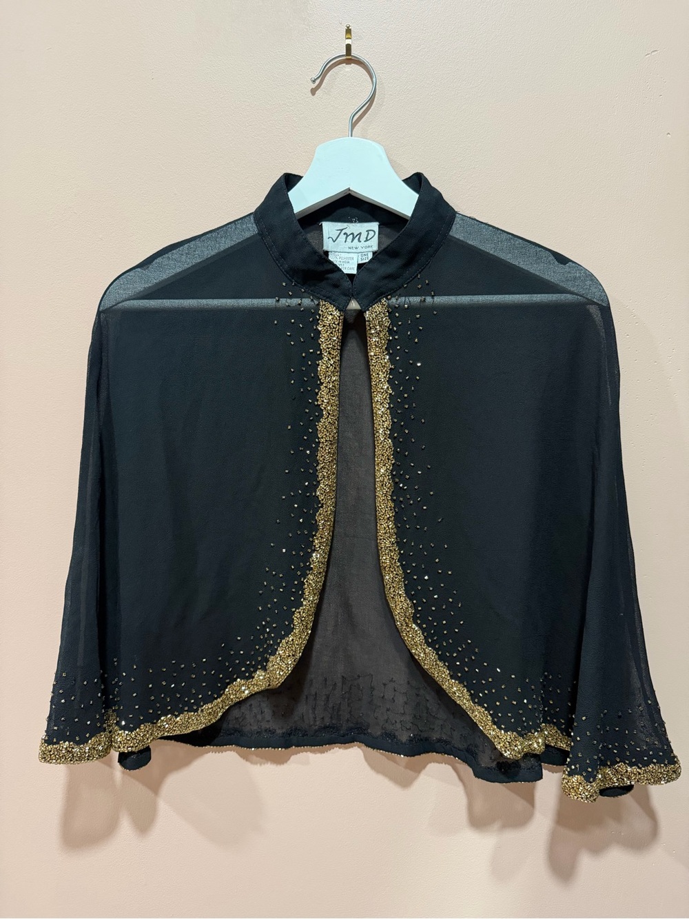 Vintage JMD Sheer Beaded Cape
